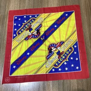 Vintage 1989 Disney Florida Studios Mickey Mouse Bandana Kerchief‎ Scarf